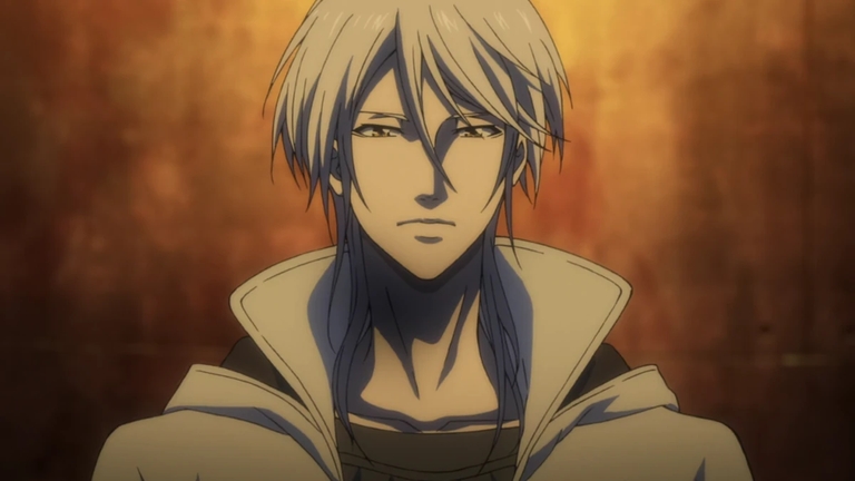 Makishima with pensive expression