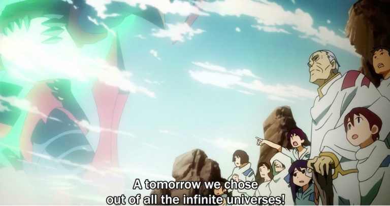 Team Dai-Gurren looking at infinite universes