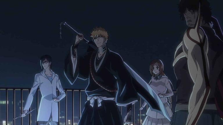 Ichigo stands with his allies ready to fight