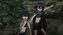 Young Akame and Kurome during the Imperial selection exam