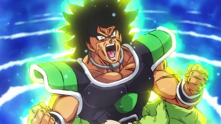 Broly unleashing his power