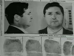 Police mugshot style photo representing the criminal records theme