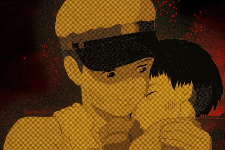 Seita and Setsuko during the bombing