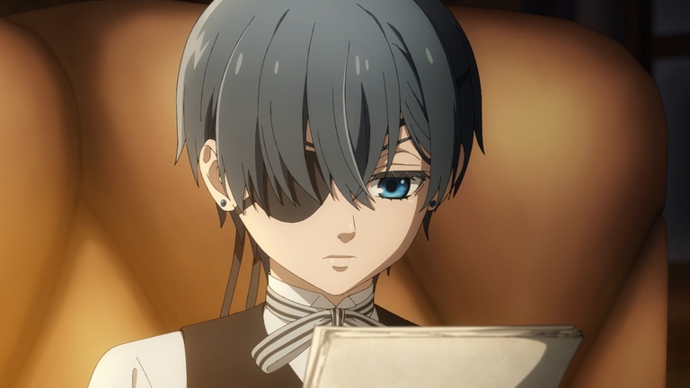 Ciel in his noble attire with eyepatch