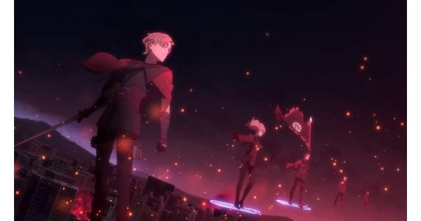 Characters on floating platforms