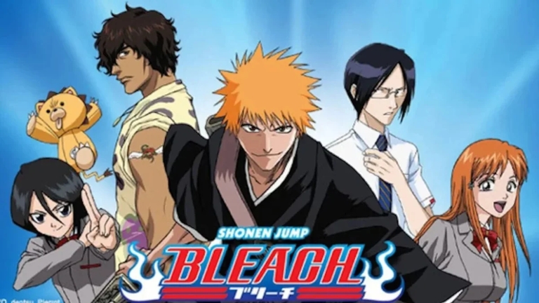 Main cast of Bleach including Ichigo Kurosaki and Rukia Kuchiki