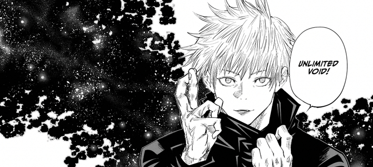 Satoru Gojo activates Unlimited Void