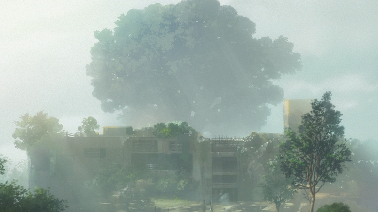 Machine Village under giant tree